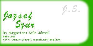 jozsef szur business card